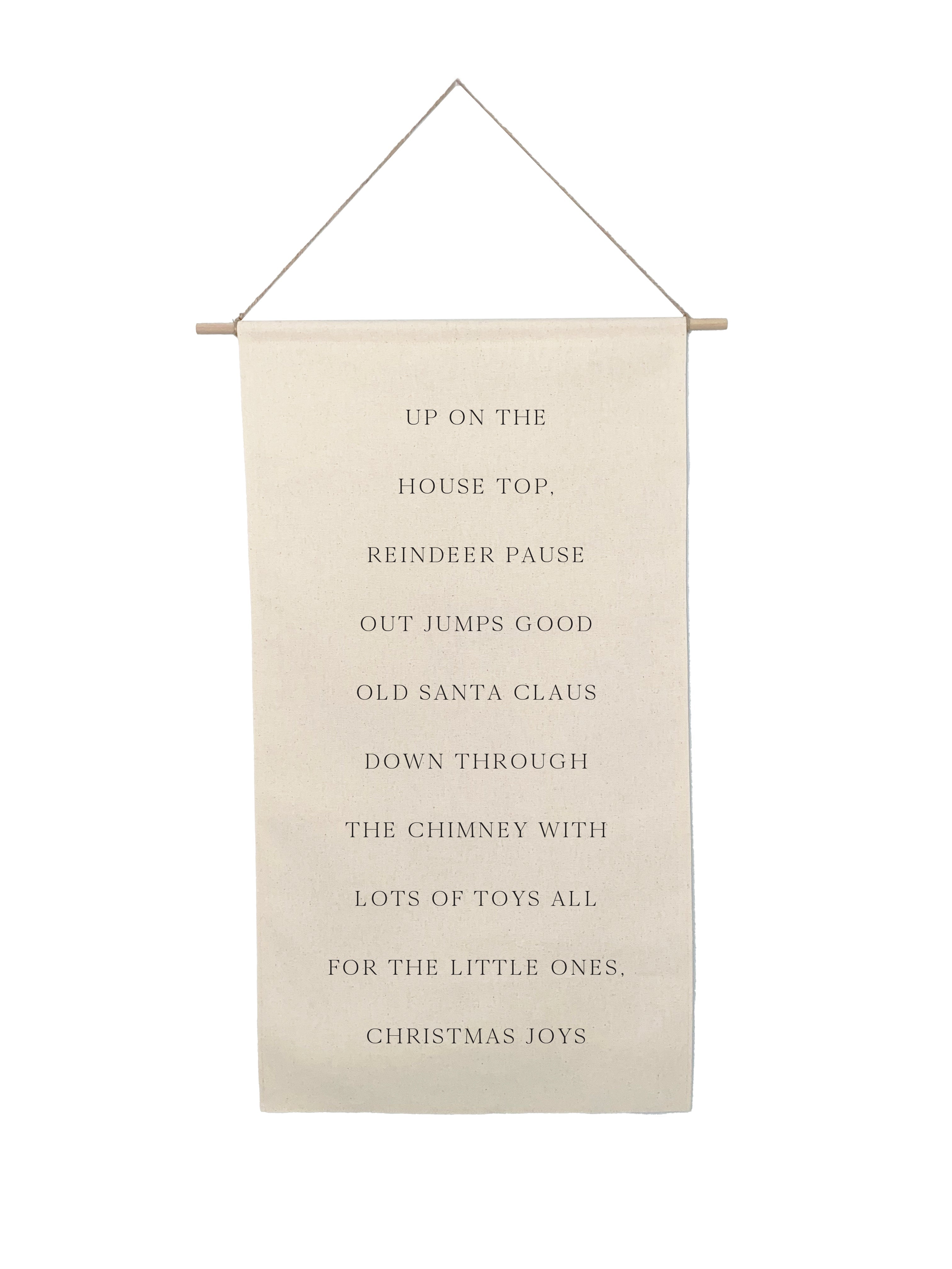 Small Canvas Scroll - Holiday Words