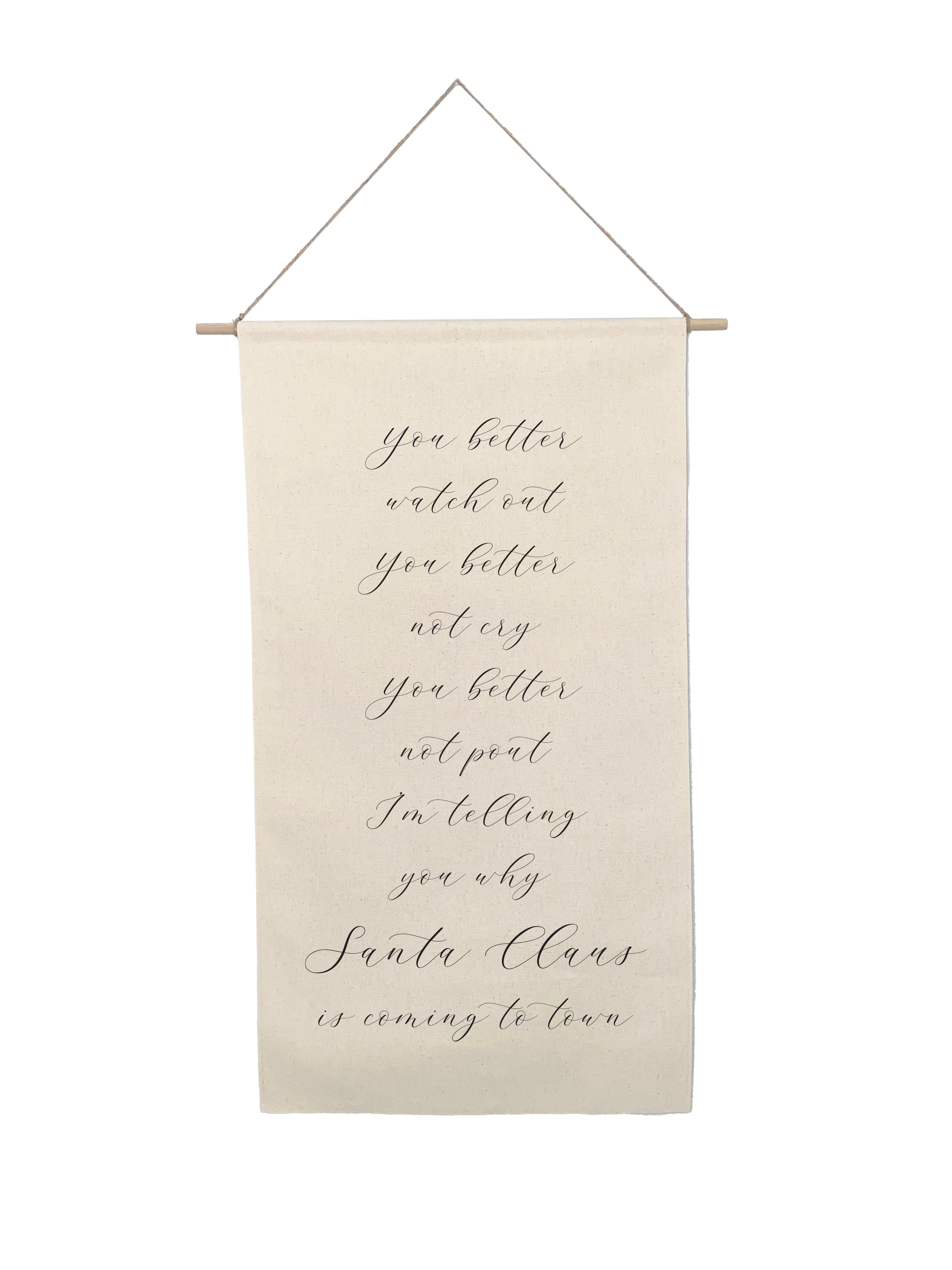 Small Canvas Scroll - Holiday Words